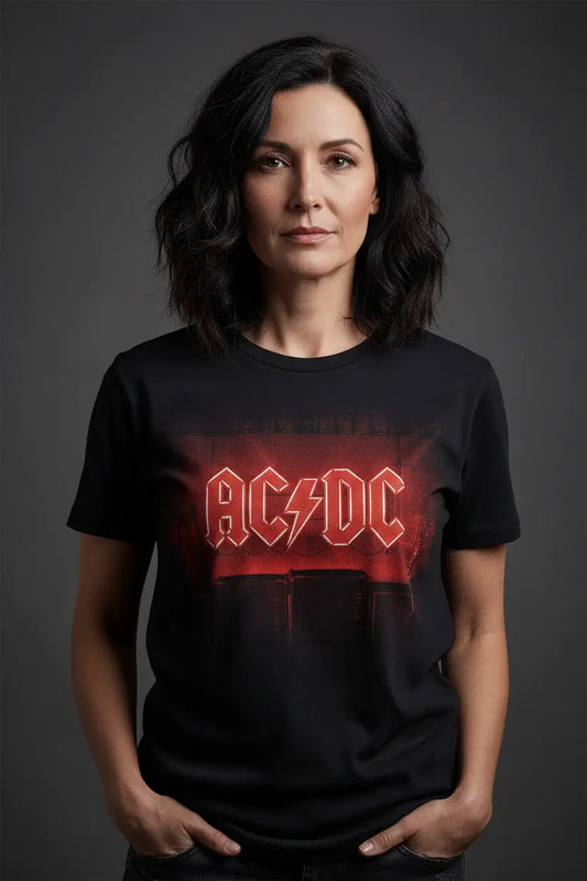 AC/DC Dark Stage vintage track list black t-shirt