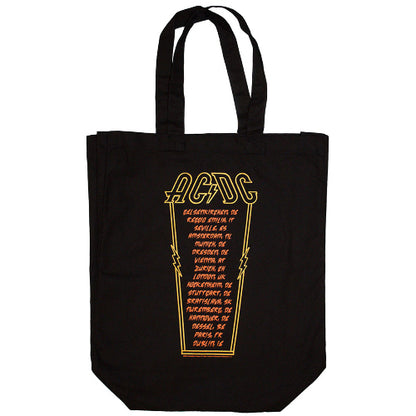 AC/DC High Voltage Tote Bag – Cotton Tote with Back Print & Ex-Tour Design - LaserLoom