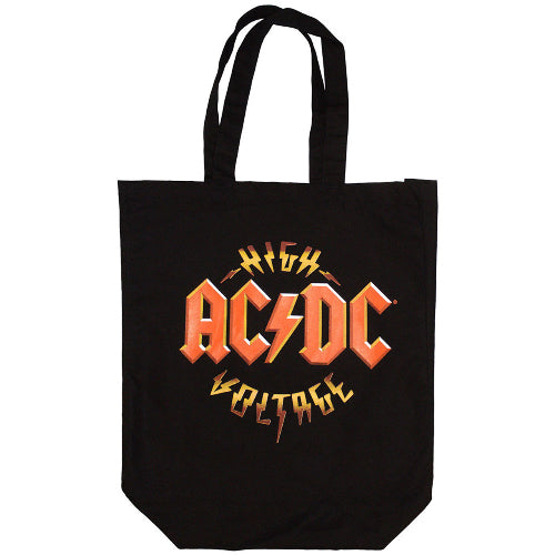 AC/DC High Voltage Tote Bag – Cotton Tote with Back Print & Ex-Tour Design - LaserLoom