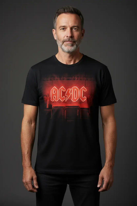 AC/DC Dark Stage vintage track list black t-shirt
