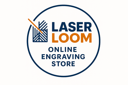 LaserLoom Logo - Orange Cutting Line 3