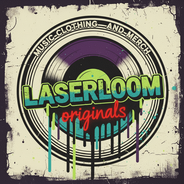 LaserLoom Originals - Bright Lime Green Cyan Curved Text